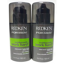 Redken Molding Paste Work Hard for Men, 3.4 oz (Pack of 2)