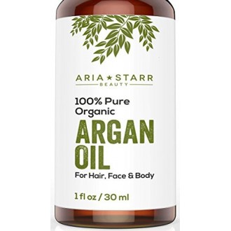 Aria Starr Beauté BIO Huile d'Argan pour les cheveux, la peau, le visage, ongles, Barbe et cuticules - Best 100% Pure marocaine 