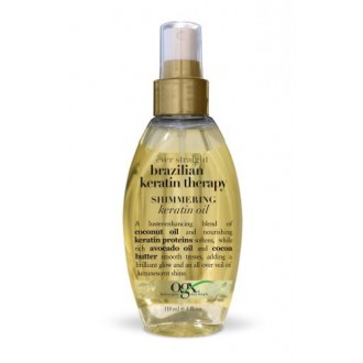 OGX Shimmering Keratin Oil, Ever Straight Brazilian Keratin Therapy, 4oz