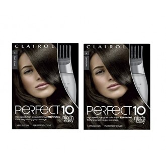 Clairol Perfect 10 Por Nice 'N Easy Color de cabello castaño oscuro 004 1 kit (paquete de 2)