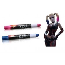 Harley Blue and Pink Hair Chalk - Joker Style Edge Stix Temporary Blendable Hair Color Works On All Hair Types and Colors -