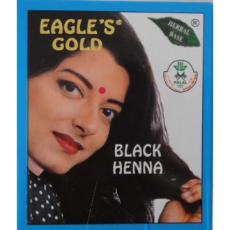 4 Boxes (10gm X 6pcs) Eagle's Gold - Black Henna Hair Colour / Color Dye Powder Unisex