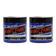 Manic Panic Semi-Permanent Hair Color Cream BAD BOY BLUE 4 oz "Pack of 2"