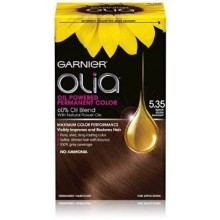 Garnier Olia Oil Powered Permanent Hair Color 5.35 Medium Golden Mahogany 2-Pack