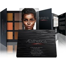 Aesthetica Contour Series - Tan to Dark Powder Contour Kit / Contouring and Highlighting Makeup Palette- Vegan and Cruelty