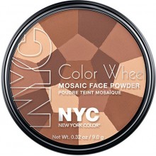Mosaico de la rueda de color de Nueva York Polvo facial, Todo resplandor sobre bronce, 0,32 onza