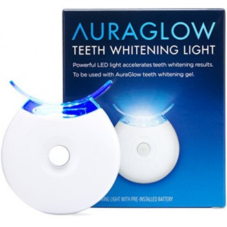 AuraGlow Teeth Whitening Accelerator Light, 5x More Powerful Blue LED Light, Whiten Teeth Faster