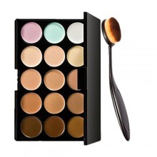 Start 15 Colors Concealer Eye shadow palette kit &Makeup Toothbrush Curve Brush