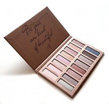 Meilleur Pro Eyeshadow Palette Maquillage - Matte + Shimmer 16 couleurs - très pigmentée - Nudes professionnels Bronze naturel c