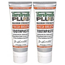TheraBreath PLUS Formule professionnelle haleine fraîche Dentifrice - Extra Strength, 4 Ounce (Pack de 2)