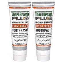 TheraBreath PLUS Formule professionnelle haleine fraîche Dentifrice - Extra Strength, 4 Ounce (Pack de 2)