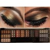 Sombra de ojos maquillaje cosmético 12 del color del brillo mate de la gama de colores y sistema de cepillo del número 3 por la 