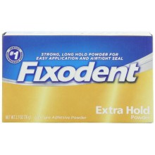 Fixodent Extra Hold Denture Adhesive Powder 2.7 Oz (Pack of 4)
