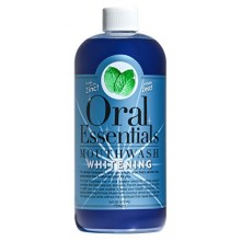 Oral Essentials Teeth Whitening Mouthwash 16 Oz. For Daily Use Without Sensitivity: Dentist Formulated & Certified