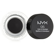 NYX Cosmetics Delineador en gel y difuminador, Betty, Negro Jet, 0,11 onza