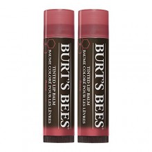 Las abejas de Burt 100% Natural Moisturizing Tinted Lip Balm, Rose (Pack de 2)