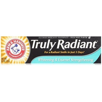 ARM &amp; HAMMER Whitening &amp; émail Truly Radiant Renforcement Dentifrice Fresh Mint 4,3 oz - Pack 2