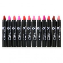 12pc Nabi Cosmetics Professional Selected MATTE Lip Color Lipstick Set de 12 Shades