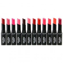 12pc Nabi Cosmetics Professional Matte Lipstick Set of 12 Amazing Colors MLS01-12