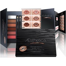 Aesthetica Nude Lip Contour Kit - Contouring and Highlighting Matte Lipstick Palette Set - Includes Six Lip Crèmes, Four