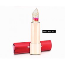 KAILIJUMEI Hidratante barras de labios Labios Cuidado Excedente brillante de la flor de la jalea del lápiz labial 4g_ llama roja