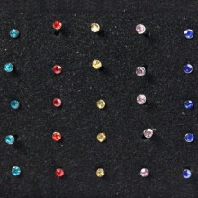 Meilleur Steel Nose Stud Surgical Lot - 40 Piece Set (Colorful)