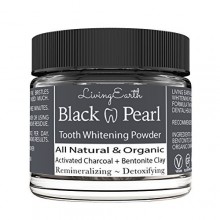 Black Pearl Activated Charcoal Tooth Powder - Organic Oral Hygiene - Teeth Whitening & Remineralizing - Anti-Bacterial -