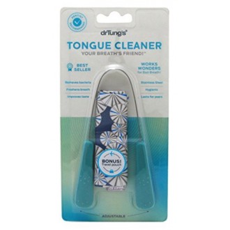 Tongue Cleaner Dr. Tung, en acier inoxydable (les couleurs peuvent varier)