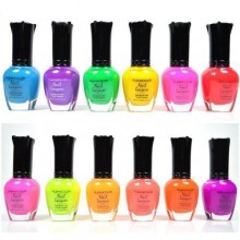 KLEANCOLOR NEON COLORS 12 FULL COLLETION SET NAIL POLISH LACQUER + FREE EARRING by Kleancolor