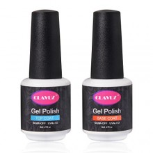 CLAVUZ empapa del LED UV Gel Nail Polish Top Coat y Base Coat Set 0.27fl.oz clavo de DIY herramienta del arte del kit de manicur