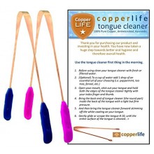 100% Tongue Copper Cleaner Scraper 2-Pack antibactérienne pour l'hygiène bucco-dentaire optimale / His &amp; Hers / Home &amp; V