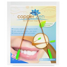 CopperZen 100% racleur de langue en cuivre pour une amélioration de l'ensemble hygiène buccale, haleine fraîche, Cleaner ayurvéd