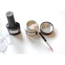 Chrome Poudre pure, Magic Powder, Miroir poudre KIT d'argent pour Nails