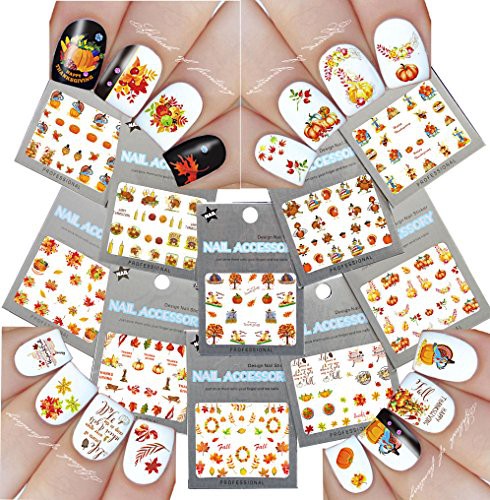 Nail Art Water Slide Tattoo Decals Fall Into Fun Nail Art Water Slide Tattoo Decals Fall Into Fun