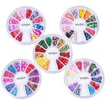 Set 5 Wheels of Nail Art Fimo Tranches Decal 3d Décorations 60 Designs par Cheeky®