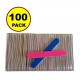 100 PCS JJMG Disposable Professional Beauty Care Nail File 100/240 grit nail Buffer Buffing slim cresent tool