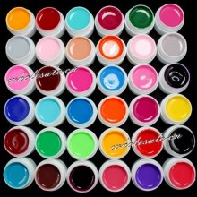 36 colores sólido puro color de la mezcla de acrílico ULTRAVIOLETA del gel del constructor de ajuste para puntas de las uñas Art