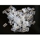 200 Pieces U Tip Keratin Clear Granule Beads for Hair Extensions Bonding or Rebond, Nail Shaped Fusion Glue Pack White