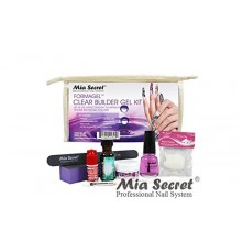 Clear Builder Gel Kit: Primer, Clear Builder Gel, Nail Glue, Ultra Gloss Top Coat, 20 Nail Tips, Nail Brush, Emery Block,