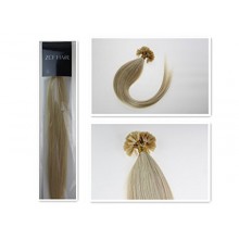 16''Nail U Tip Pre-Bonded Keratin Glue Human Natural Hair Extensions 100S 40G(613 Light Blonde)