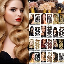 Remeehi Nail U Tip Pre-Bonded Keratin Glue Human Natural Curly Brazilian Vrigin Hair Extensions 0.7g/s 100S 15 Inch 613