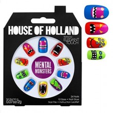 House Of Holland MENTAL MONSTERS false Nails Plus Nail Glue Nail File fake nails by H! by Henry Holland