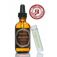 Organicine Virgen aceite de argán 100% puro y orgánico (GRATIS Bálsamo labial Chapstick como GIFT) Tratamiento natural para el p