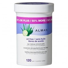 Almay Oil Eye gratuit PADS Makeup Remover, 120 Count