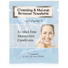 Limpieza y removedor de maquillaje Toallitas con Vitamina E, 25 Paquete