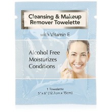 Cleansing &amp; Démaquillant Lingettes avec de la vitamine E, paquet de 25