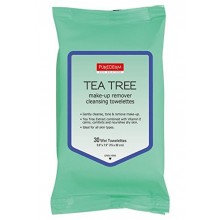 Purederm Tea Tree Make-Up Remover Cleansing Towelettes 1 Pack (30 Towelettes Per Pack)