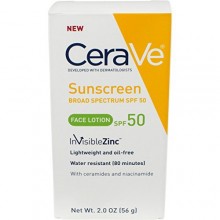 CeraVe protección solar SPF 50 Loción Facial, 2 onza