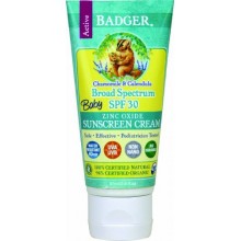 Badger bebé Protector Solar Crema - SPF 30 - All Natural y orgánico certificado, 2,9 fl.oz./