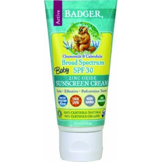 Badger Baby Sunscreen Cream - SPF 30 - All Natural & Certified Organic,2.9 fl.oz